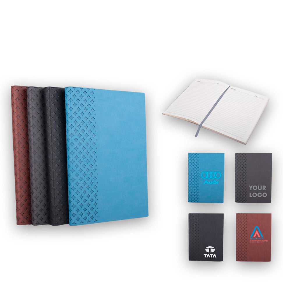 YuBingo Diamond A5 Notebook with Memorandum & Bookmark Ribbon - Corporate Gift