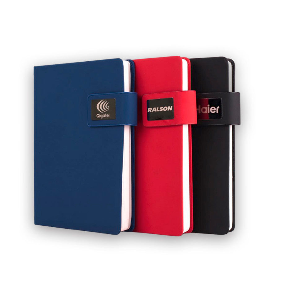 YuBingo A5 Notebook with Gunmetal Plate and Magnet Lock - Corporate Gift