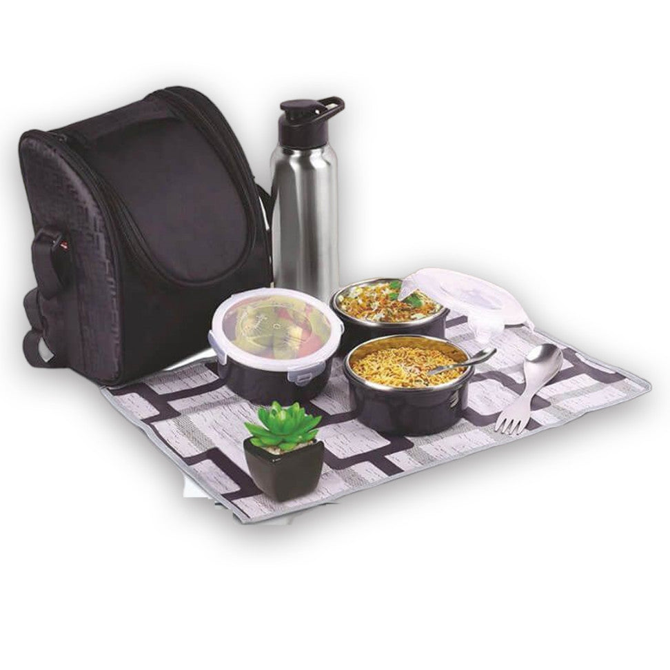 YuBingo PIK-KIT Mini: Lunch Box Combo with 3 Microwaveable SS Containers and Water Bottle - Corporate Gift | YuBingo corporate gift