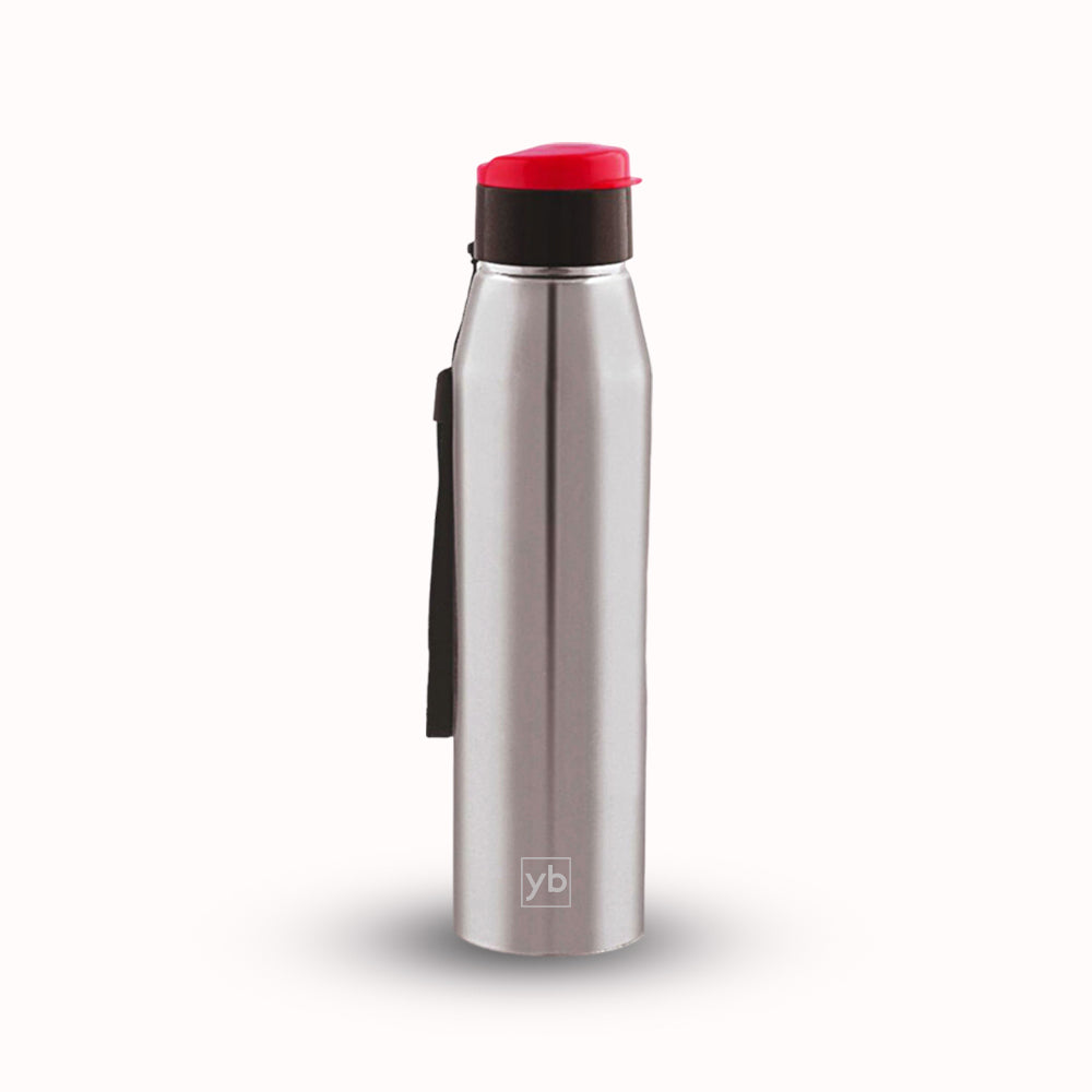 YuBingo Flippy Stainless Steel Bottle with Flip Top Colored Lid | Capacity: 700ml - Corporate Drinkware Gift - Water Bottles by YuBingo