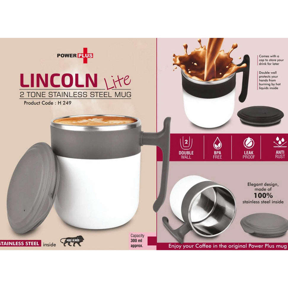 YuBingo H249 - Lincoln 2 Tone Stainless Steel Mug With Lid - Capacity: 300ml - Corporate Gift | Product image 2