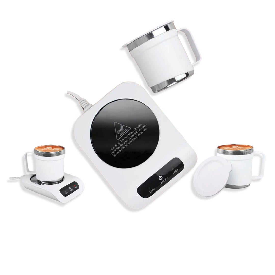 YuBingo H290 - Coffee Warmer &amp; SS Mug With Lid - Auto Cut Off &amp; Overheat Protection - 2 Heat Modes - Corporate Gift | YuBingo corporate gift