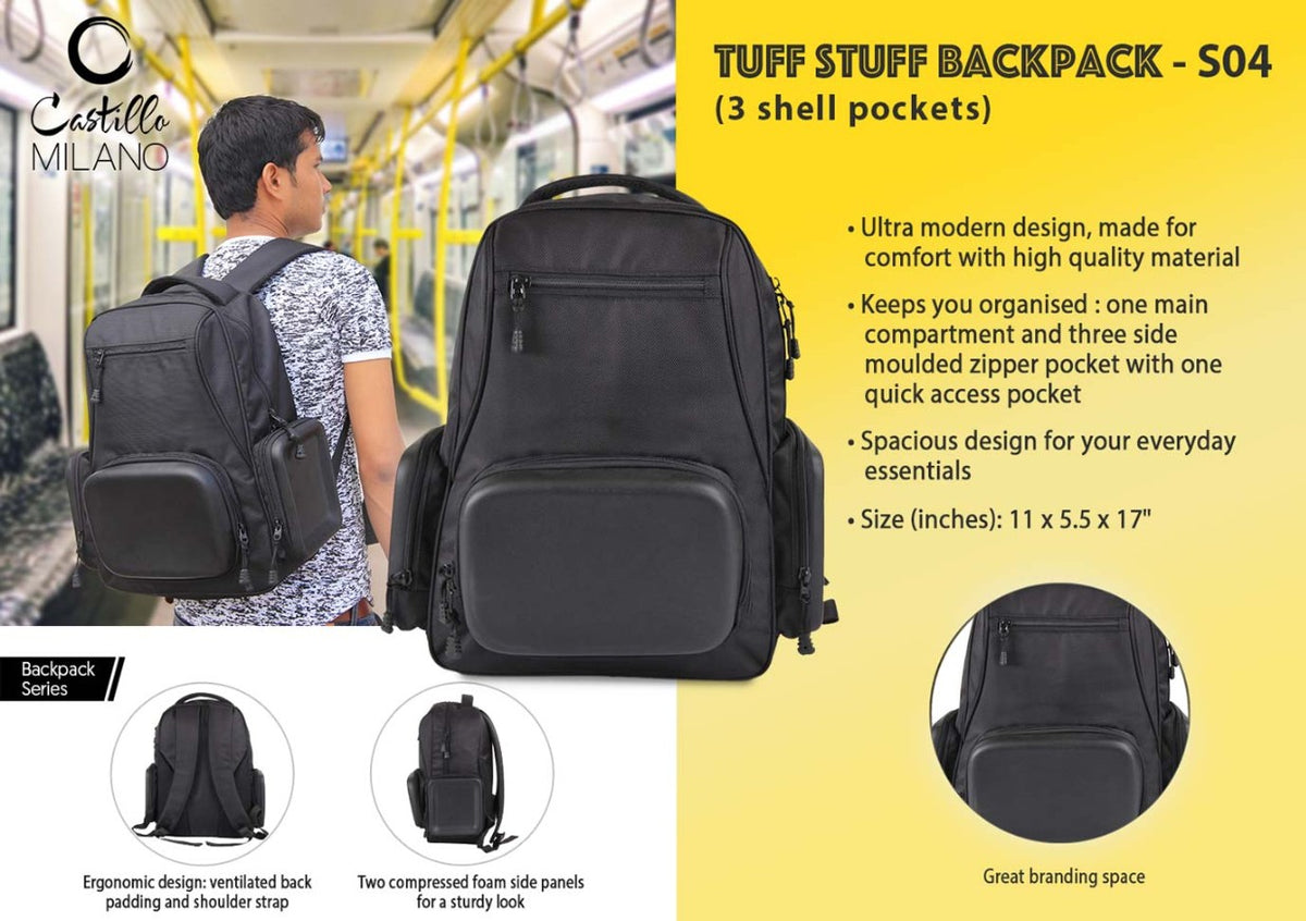 YuBingo Tuff Stuff Backpack (3 Shell Pockets) By Castillo Milano - Corporate Gift | Product image 2