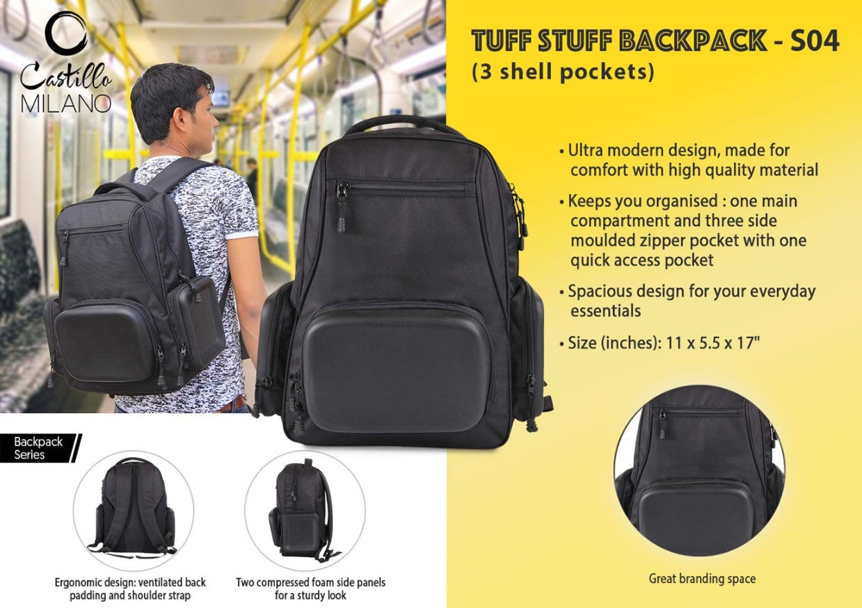 YuBingo Tuff Stuff Backpack (3 Shell Pockets) By Castillo Milano - Corporate Gift | Product image 2