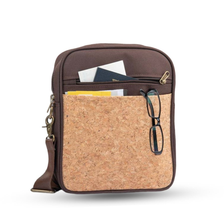 YuBingo Eco-Friendly Cork Sling Messenger Bag With 2-Tone Finish - Corporate Gift | YuBingo corporate gift