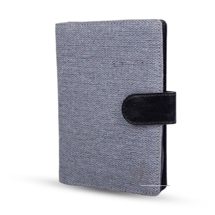 YuBingo Gray Canvas Passport Holder With SIM Card Safe Case &amp; SIM Card Jackets - Corporate Gift | YuBingo corporate gift