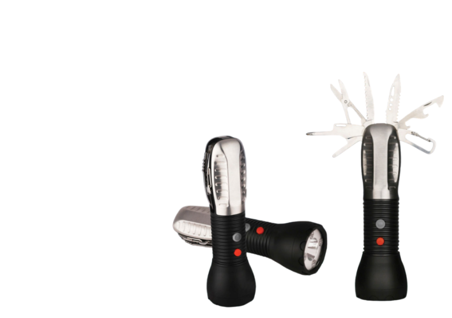 YuBingo Emergency Trekking Toolkit (9 Function with 5 Mode Torch & 2 Mode Flasher) - Corporate Utility Gift - Tools by YuBingo
