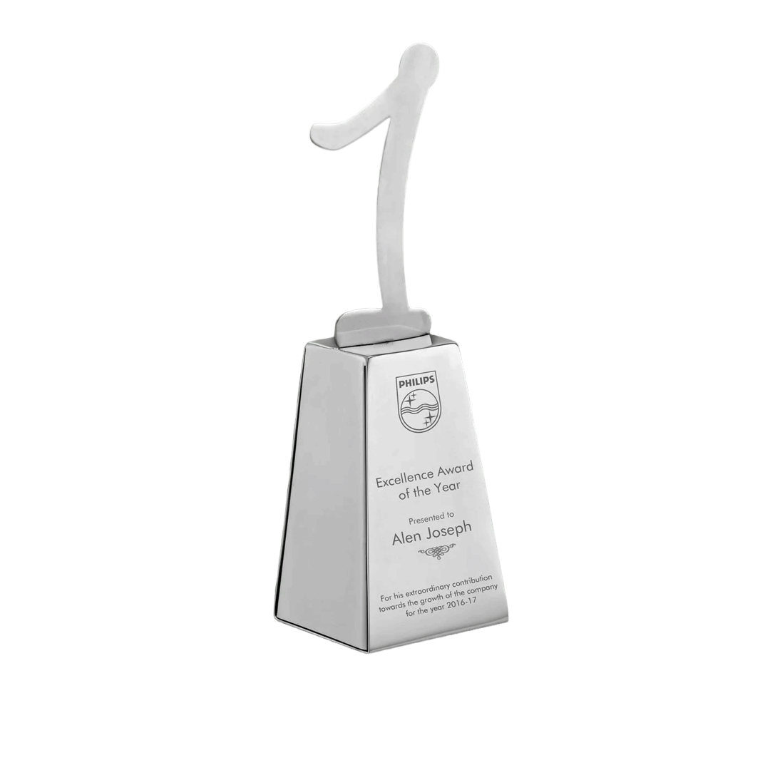 YuBingo SS Number 1 Trophy with Podium Base - Corporate Award - Trophies & Awards by YuBingo