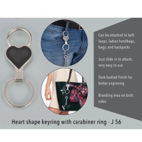 YuBingo Heart Shape Keyring With Carabiner Ring Keychain - Corporate Gift | Product image 2