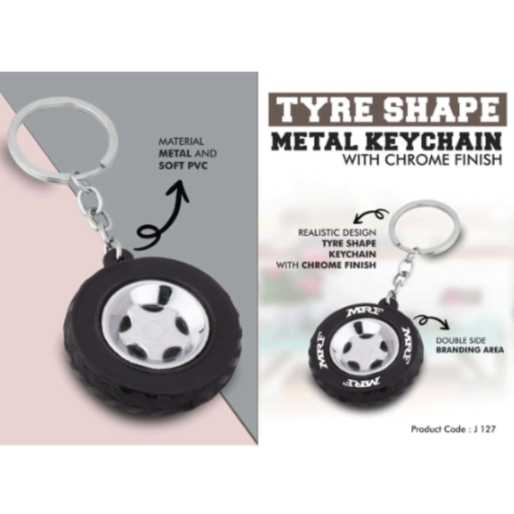 YuBingo Tyre Shape Keychain With Chrome Finish - Corporate Gift | Product image 2