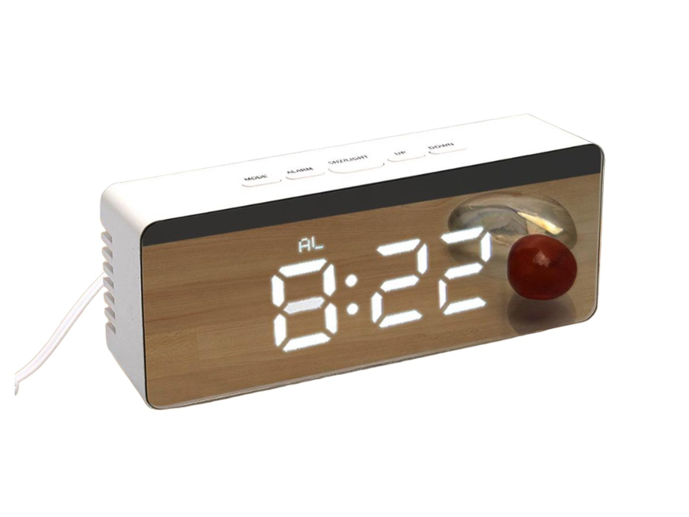 YuBingo Mirror Finish Rectangle Digital Clock With Temperature (Dual Power, USB Included) - Corporate Gift | YuBingo corporate table clock gift