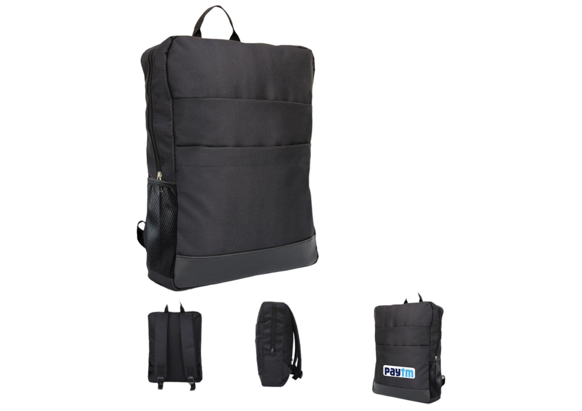 YuBingo Slimz Black Backpack With Double Front Pocket - Corporate Gift | YuBingo corporate gift