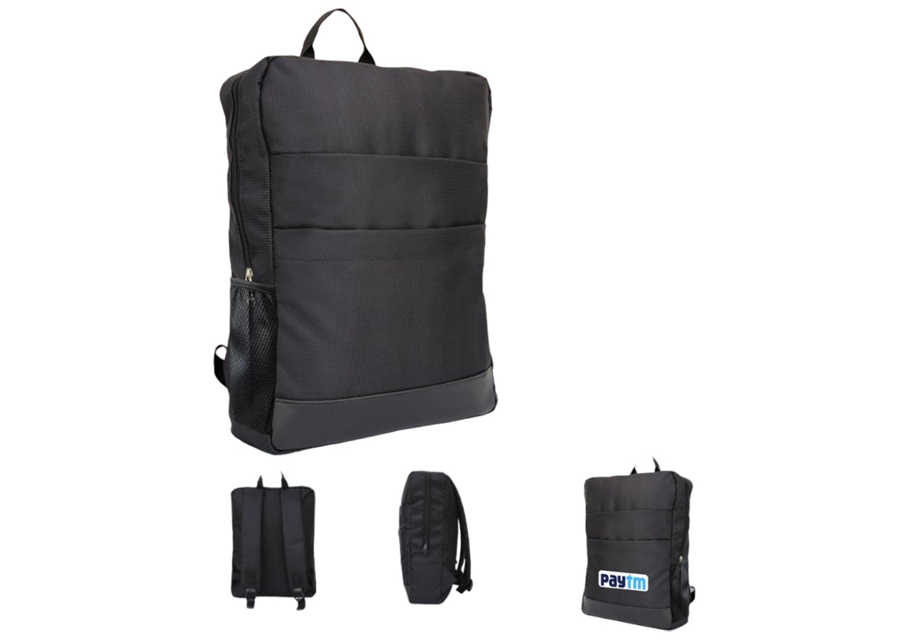 YuBingo Slimz Black Backpack With Double Front Pocket - Corporate Gift | YuBingo corporate gift
