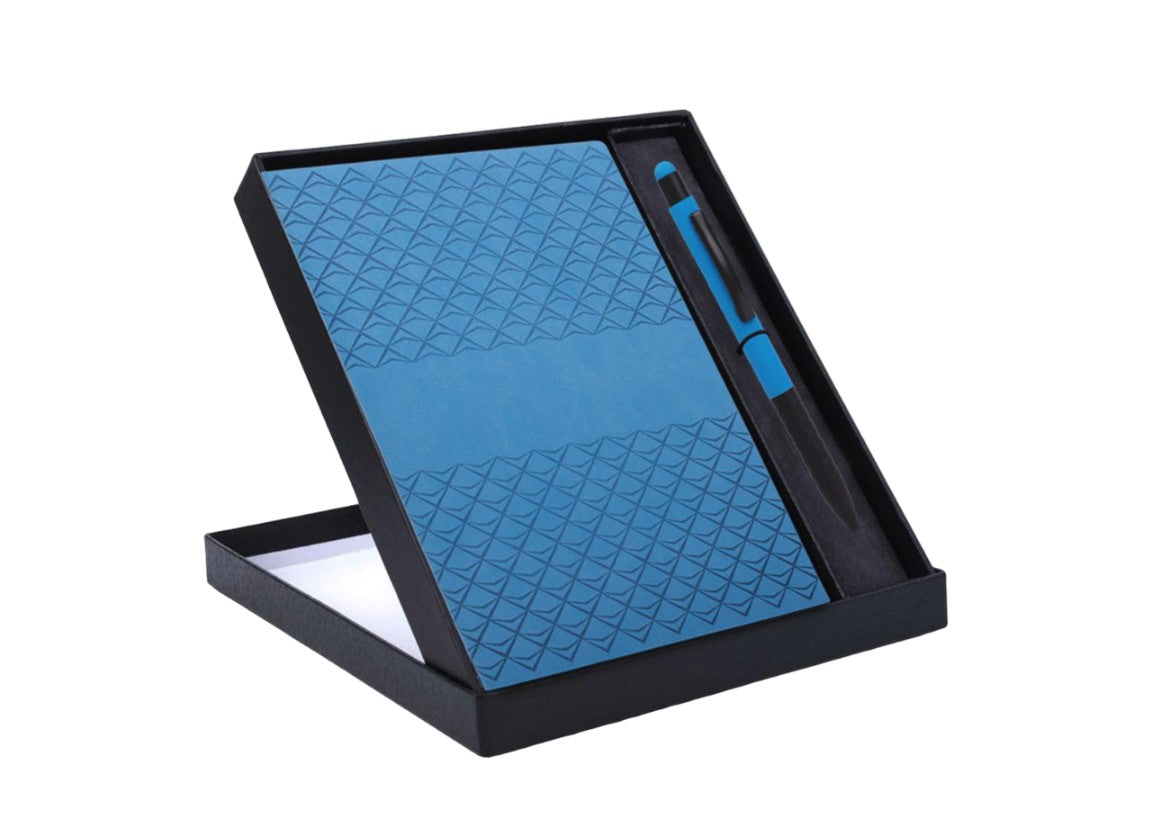 Blue Notebook Gift Set with Prism Pen - Castillo Milano - View 3