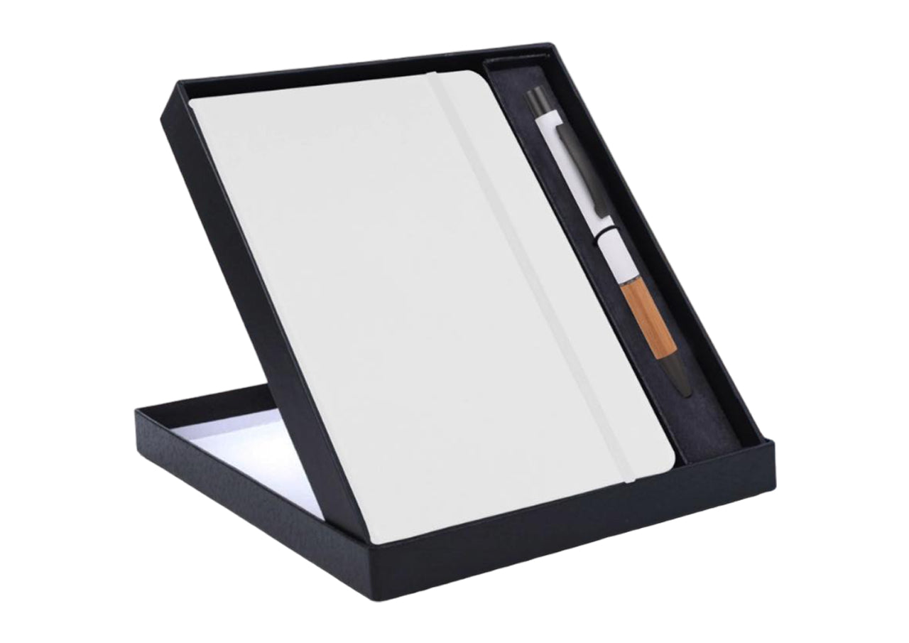 YuBingo Classic A5 Elastic Notebook Gift Set With Metal Bamboo Pen - Corporate Gift - product image