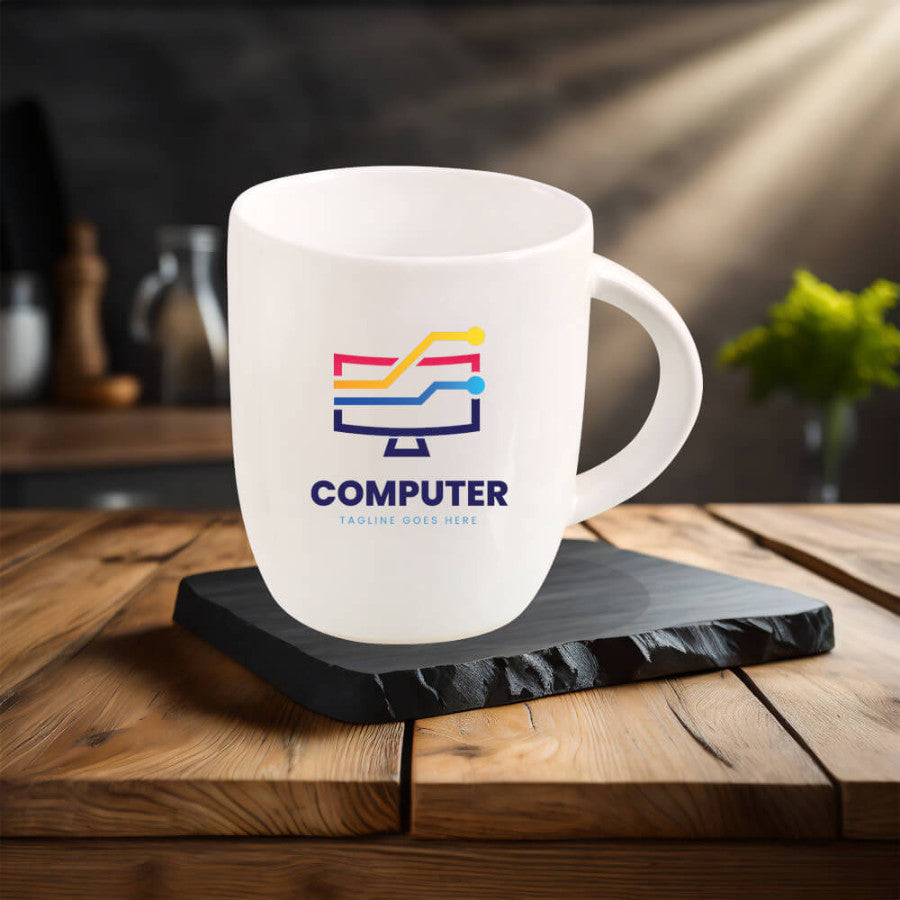 YuBingo Bone China Gloss Logo Mug 310ml - Custom Corporate Gift for corporate gifting
