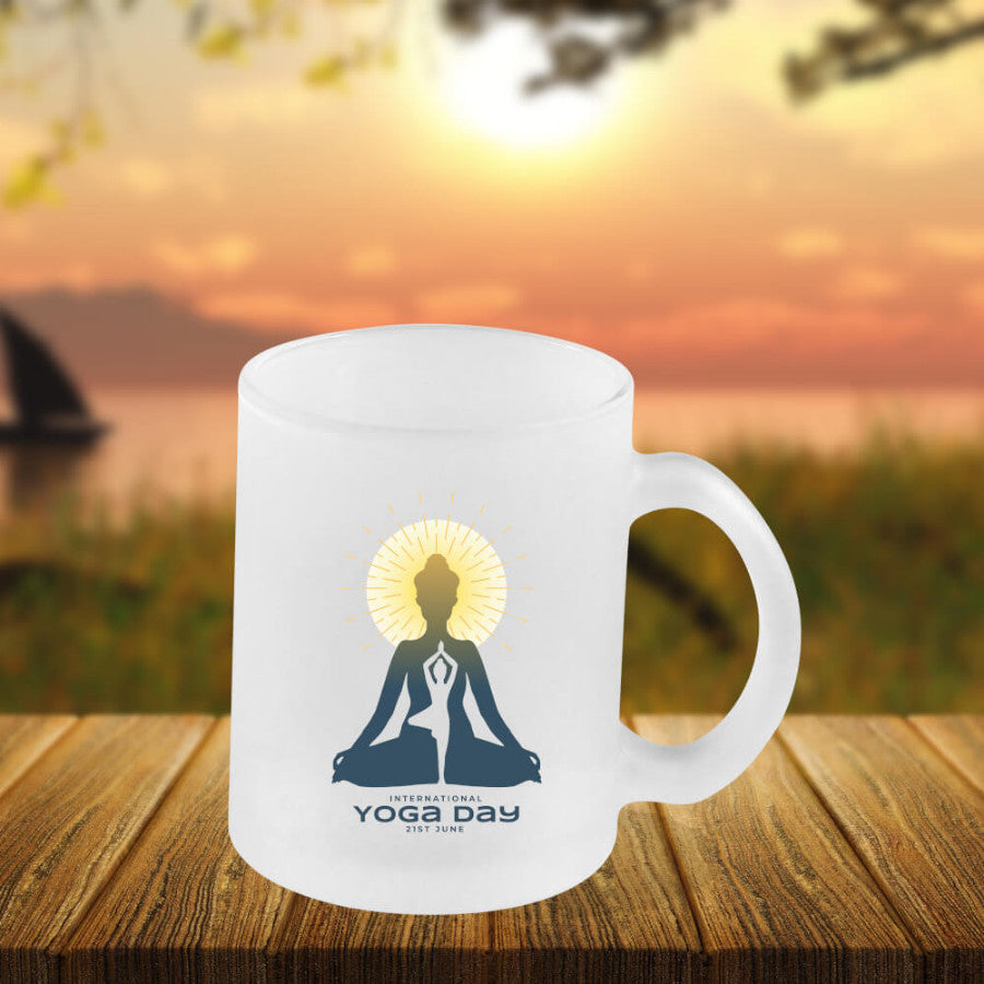 YuBingo Frosted Glass Matt Logo Mug 310ml - Custom Corporate Gift for corporate gifting
