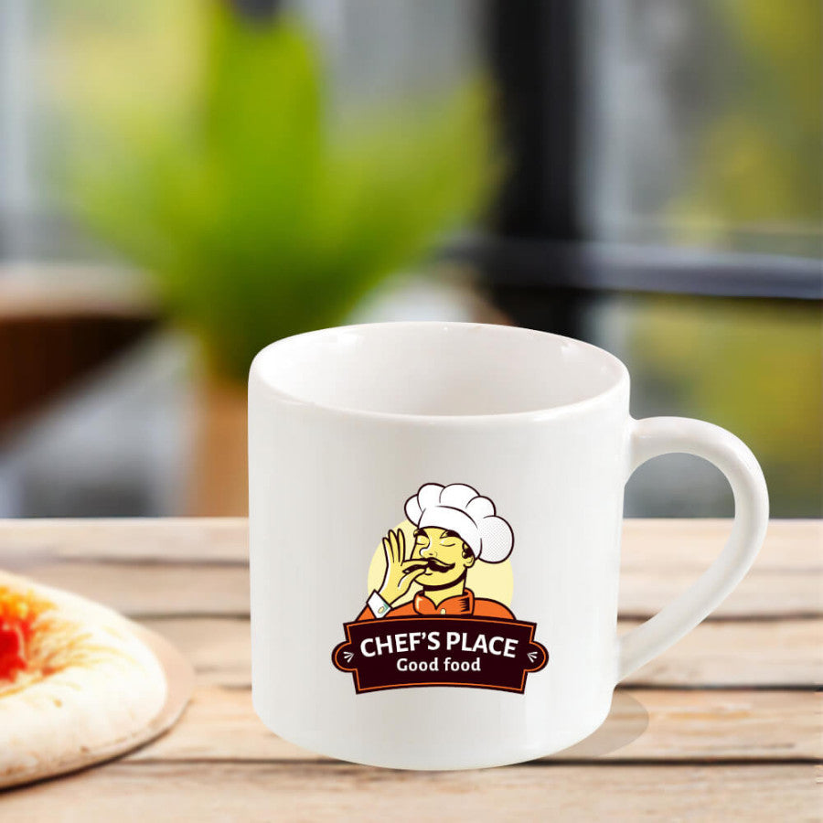 YuBingo Ceramic Gloss Logo Mug 160ml - Custom Corporate Gift for corporate gifting