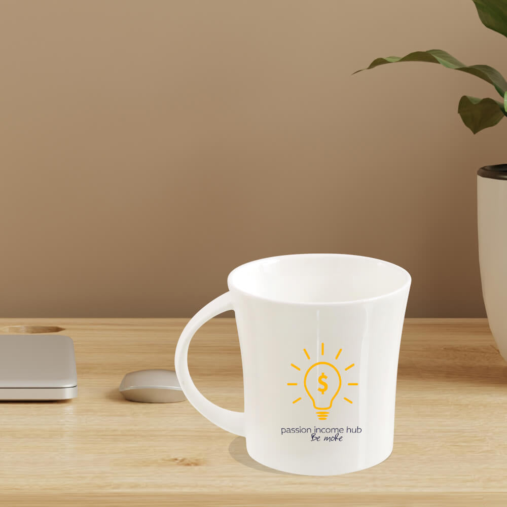 YuBingo Conical Bone China Gloss Logo Mug 150ml - Custom Corporate Gift for corporate gifting