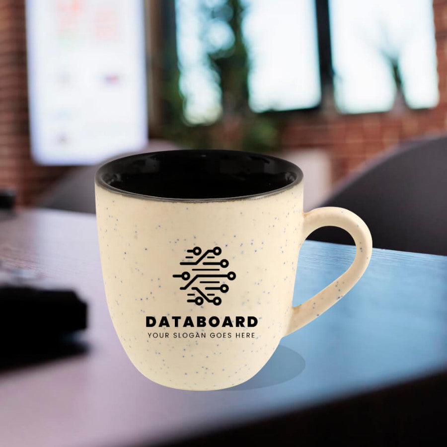 YuBingo Black Marble Ceramic Matt Logo Mug 200ml - Custom Corporate Gift for corporate gifting