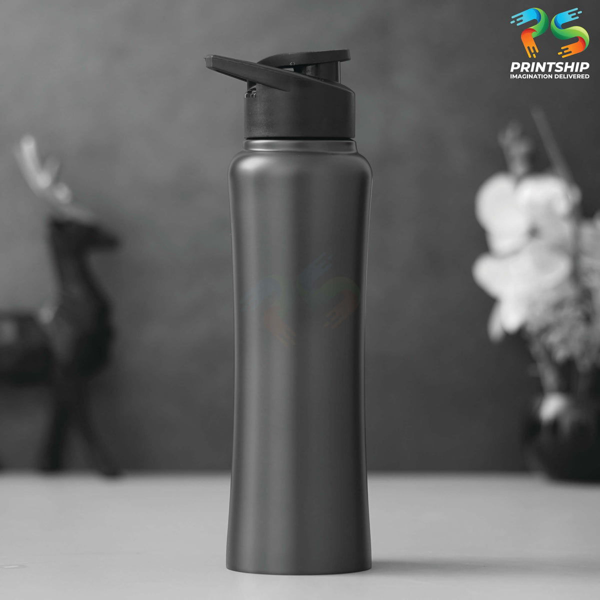 YuBingo Sleek Black Corporate Bottle - Water Bottles by YuBingo
