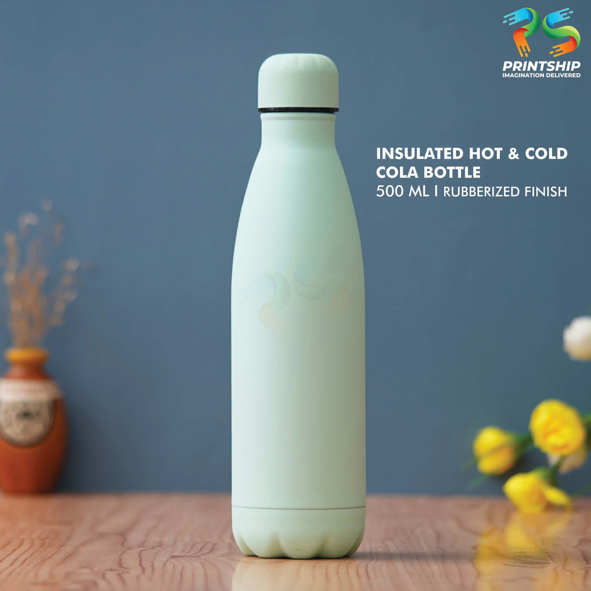 YuBingo Green Stainless Steel 500ML Hot & Cold Insulated Bottle - Corporate Drinkware Gift - Water Bottles by YuBingo