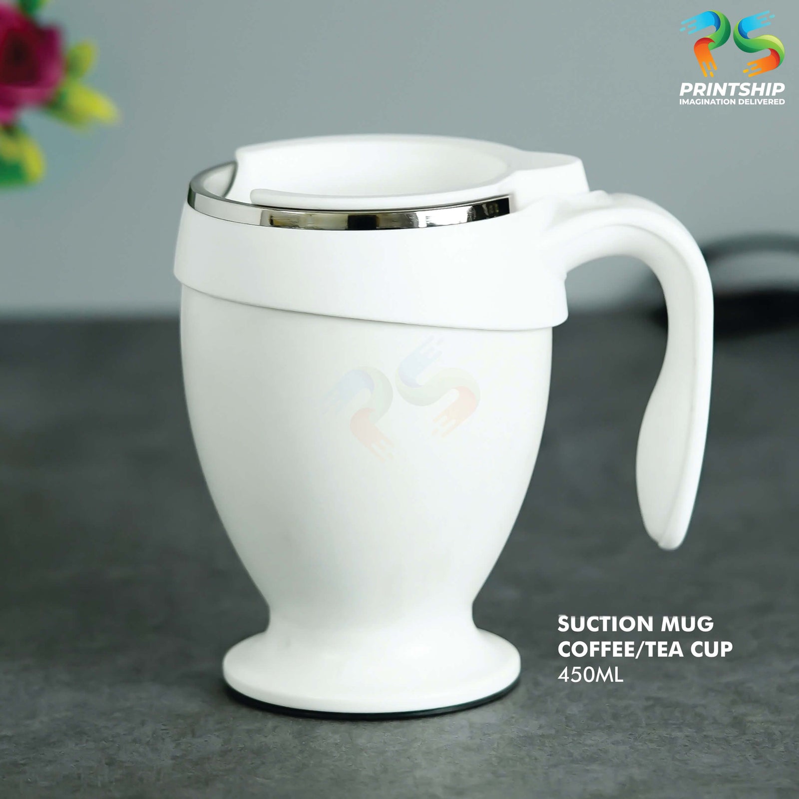 YuBingo White Stainless Steel Mug - 450 ML - Corporate Gift | YuBingo corporate gift