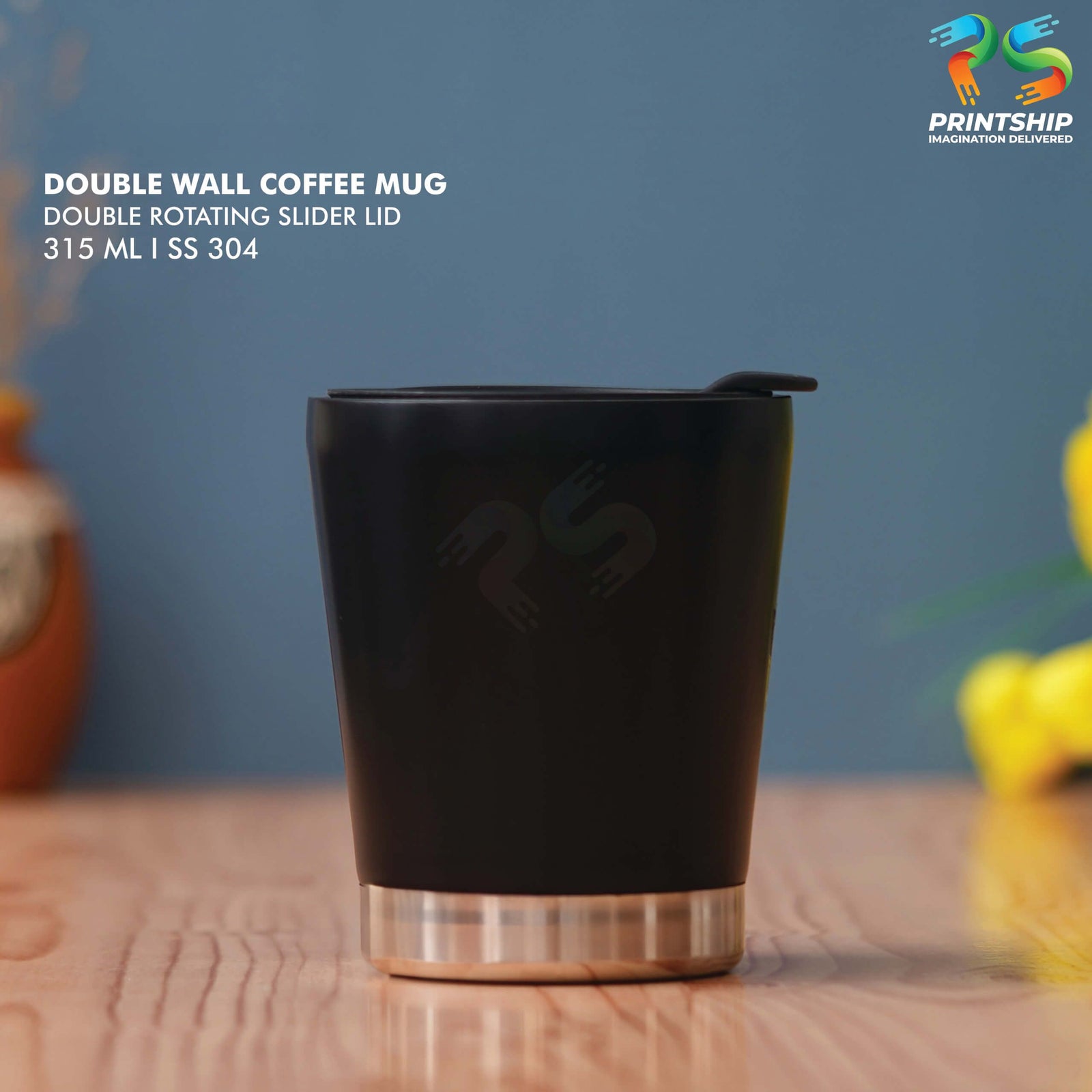YuBingo Black Stainless Steel Mug - 315 ML - Corporate Gift | YuBingo corporate gift