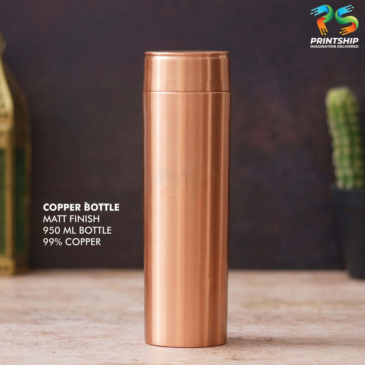 YuBingo Matt Finish Copper 950ML Bottle - Corporate Drinkware Gift - Water Bottles by YuBingo