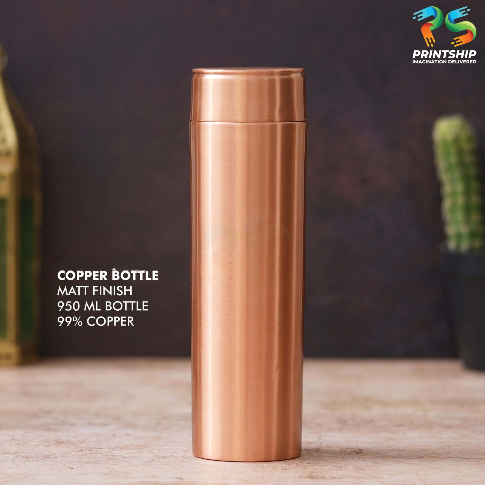 YuBingo Matt Finish Copper 950ML Bottle - Corporate Drinkware Gift - Water Bottles by YuBingo