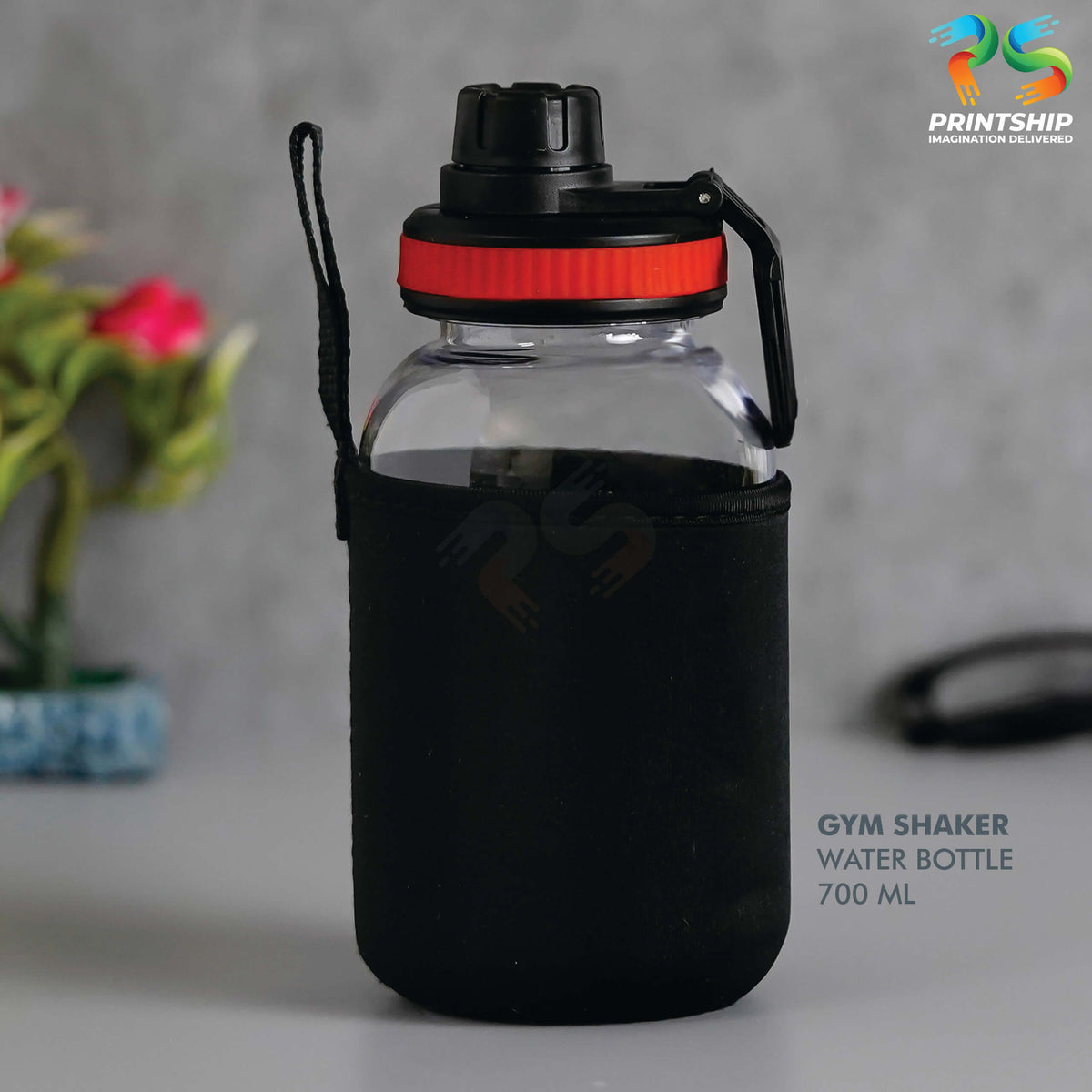 YuBingo Clear Gym Shaker With Red Cover - Corporate Gift | YuBingo corporate gift