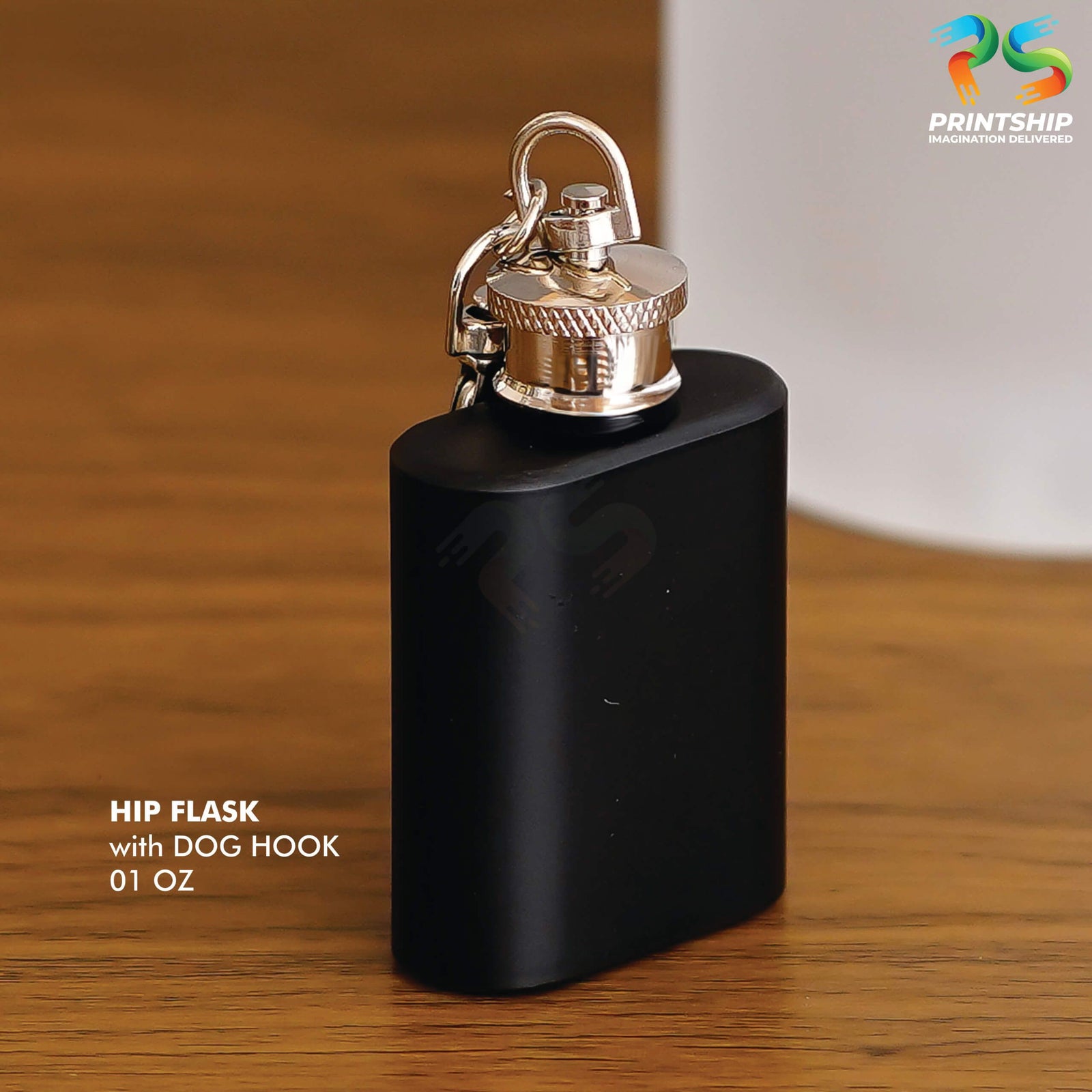 YuBingo Black Hip Flask With Dog Hook - Corporate Gift | YuBingo corporate gift