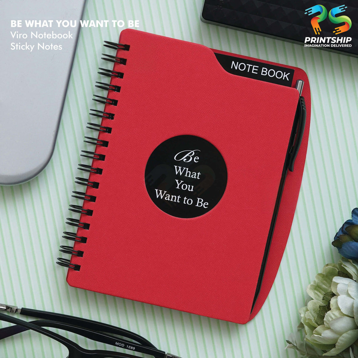 YuBingo Red Viro Notebook - Corporate Gift