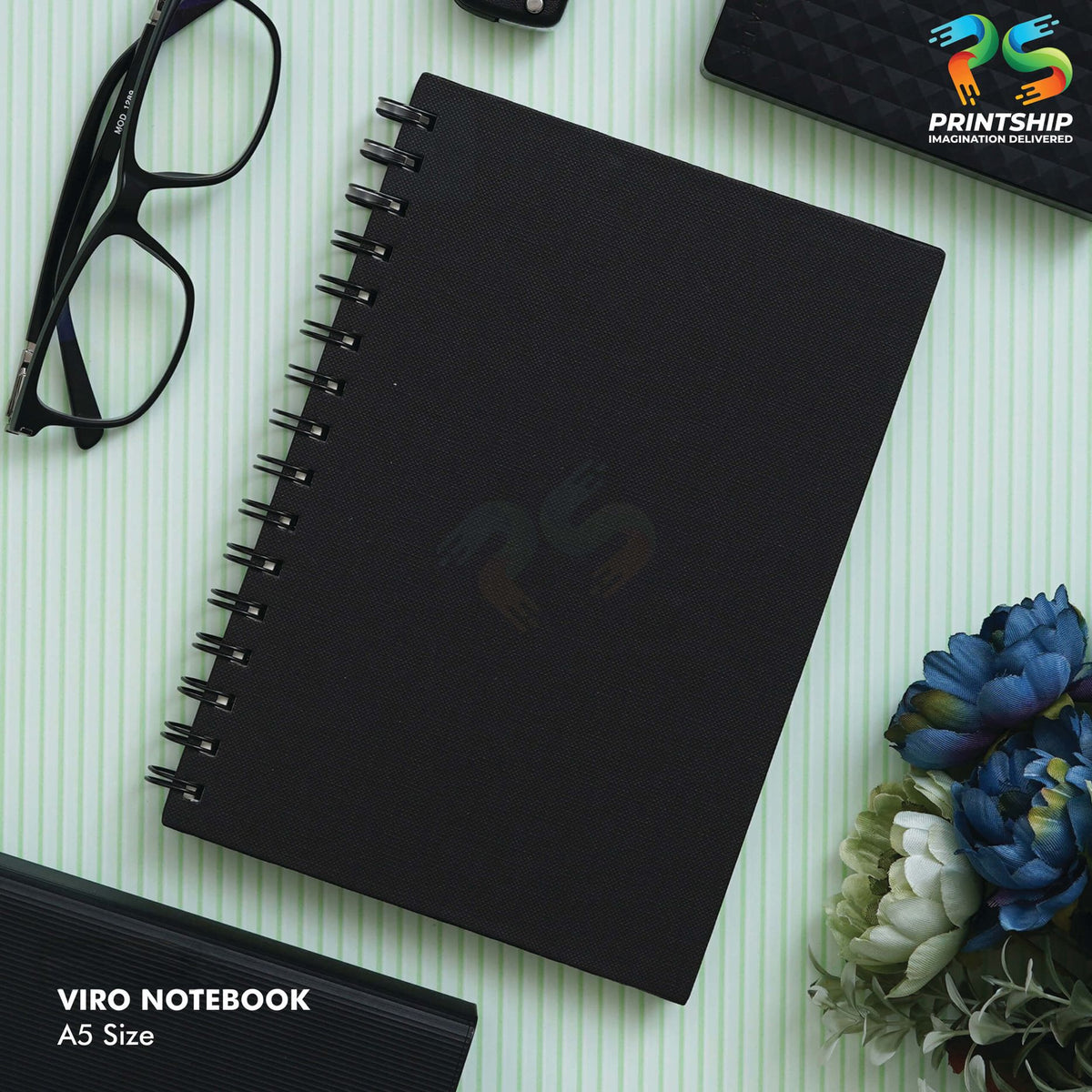 YuBingo Black A5 Viro Notebook - Corporate Gift