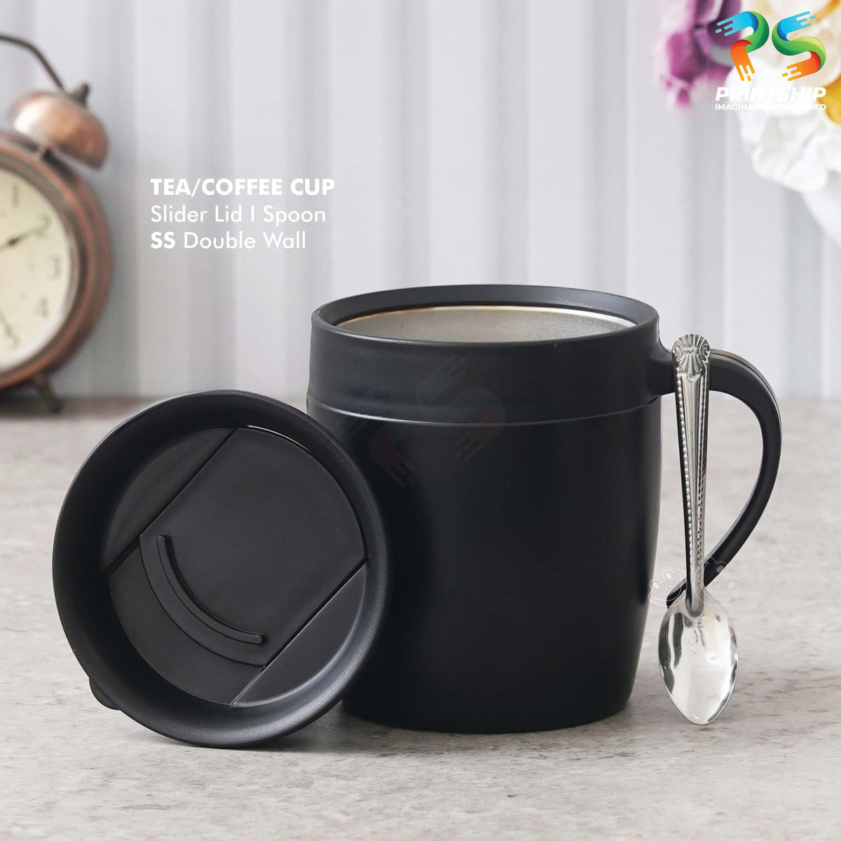 YuBingo Black Stainless Steel Mug 350ML - Corporate Gift | Product image 4