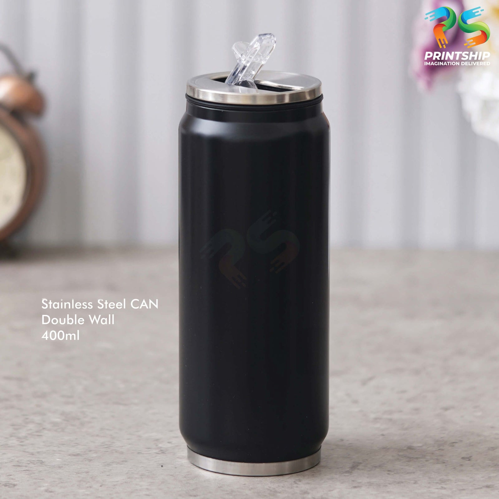 YuBingo Black Stainless Steel Can - 400 ML - Corporate Gift | Product image 5