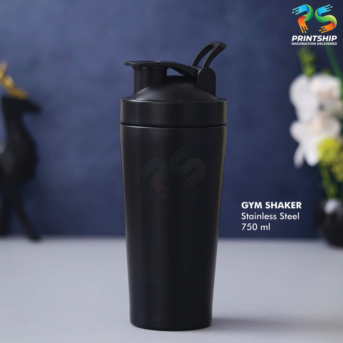 YuBingo 750 ML Black Stainless Steel Gym Shaker - Corporate Gift | Product image 4