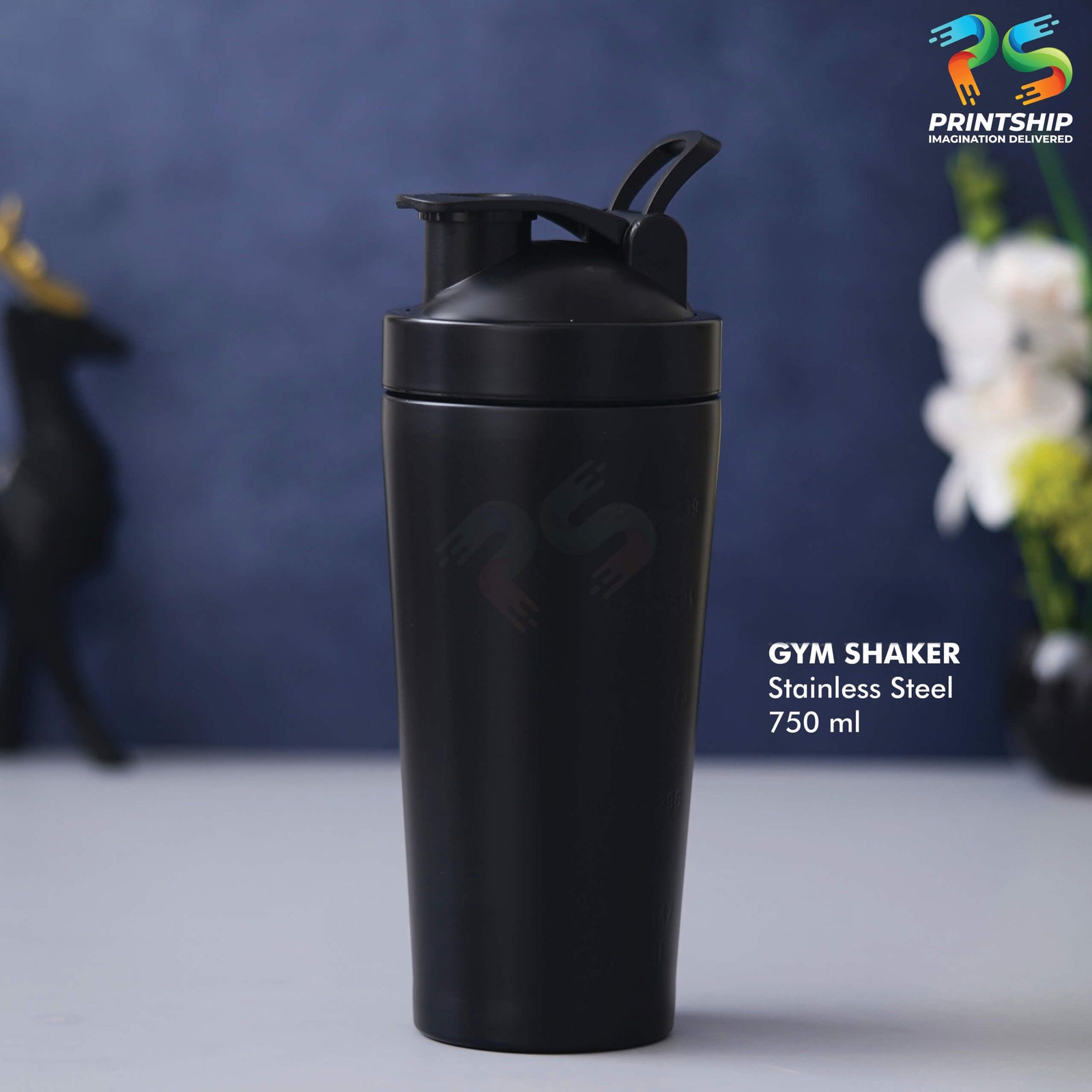 YuBingo 750 ML Black Stainless Steel Gym Shaker - Corporate Gift | Product image 4