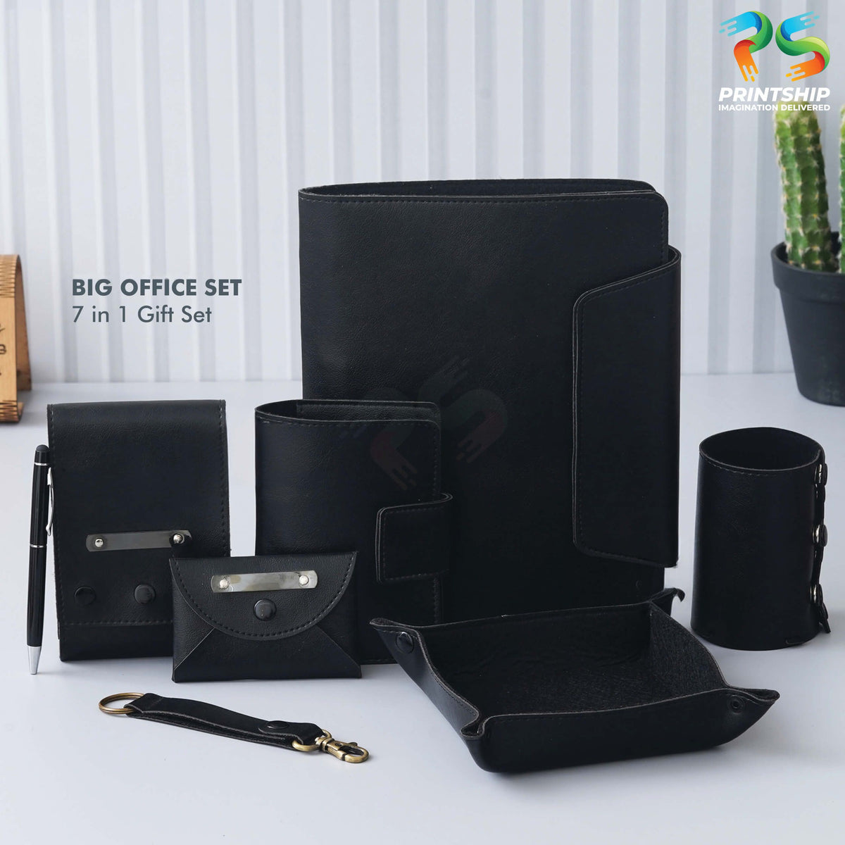 YuBingo Black Vegan Leather 7-in-1 Gift Set - Corporate Gift - image 2