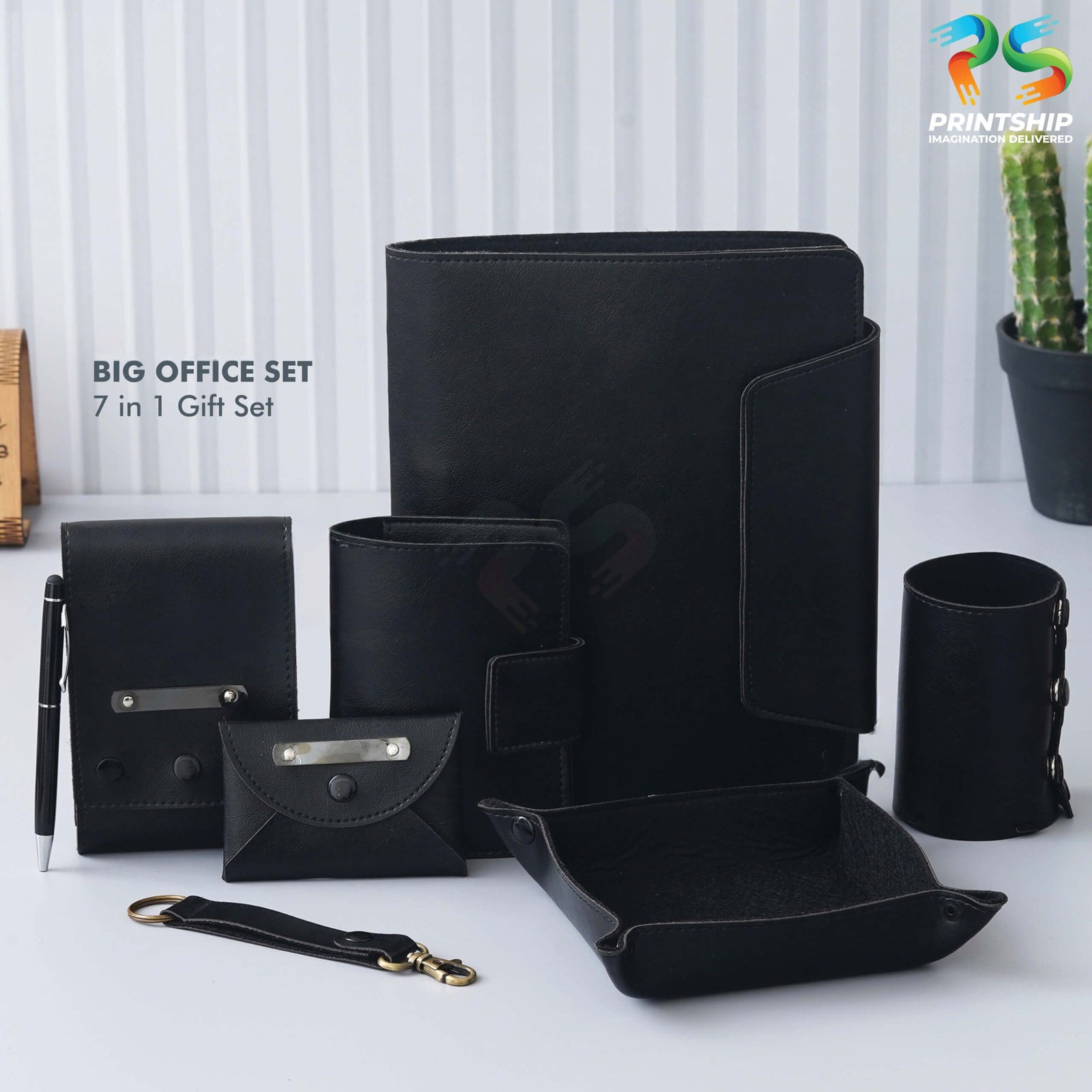 YuBingo Black Vegan Leather 7-in-1 Gift Set - Corporate Gift - image 2