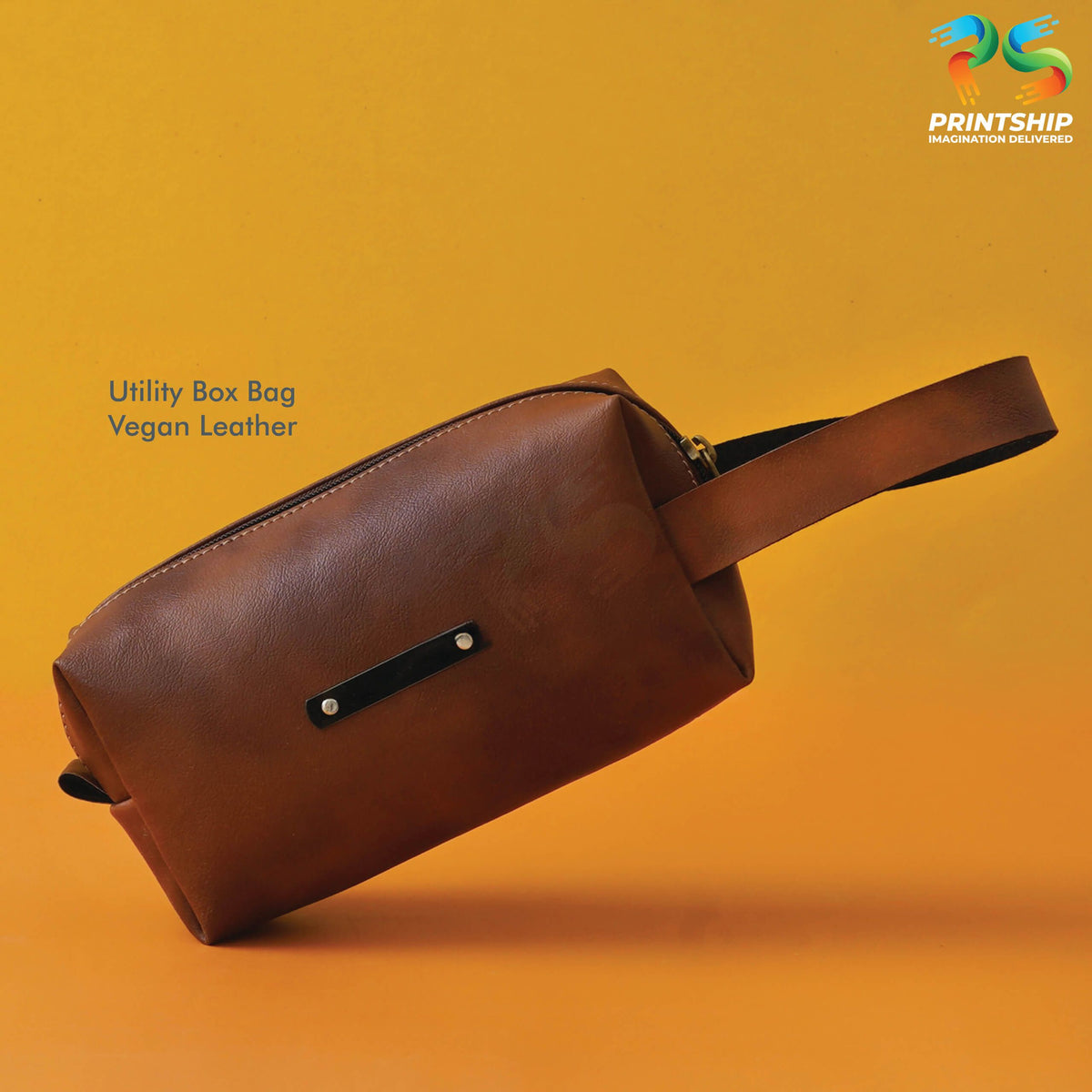 YuBingo Tan Vegan Leather Utility Box Bag - Corporate Gift | Product image 2