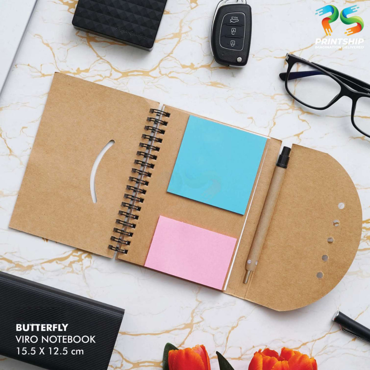 YuBingo Brown Eco-Friendly Viro Notebook Set - Corporate Gift