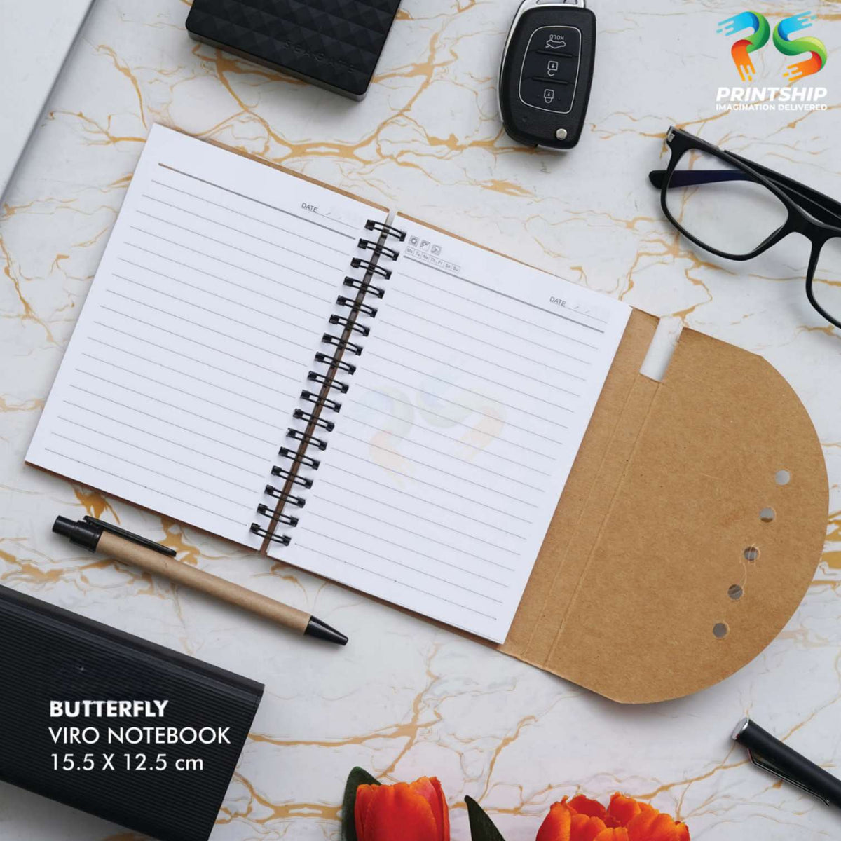 YuBingo Brown Eco-Friendly Viro Notebook Set - Corporate Gift