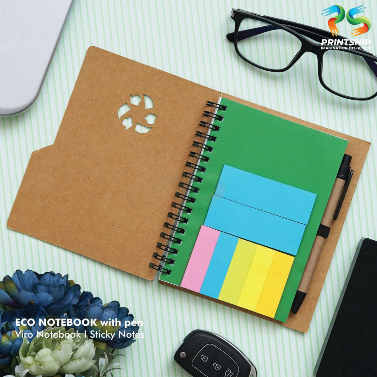 YuBingo Eco-Friendly Brown Notebook - Corporate Gift