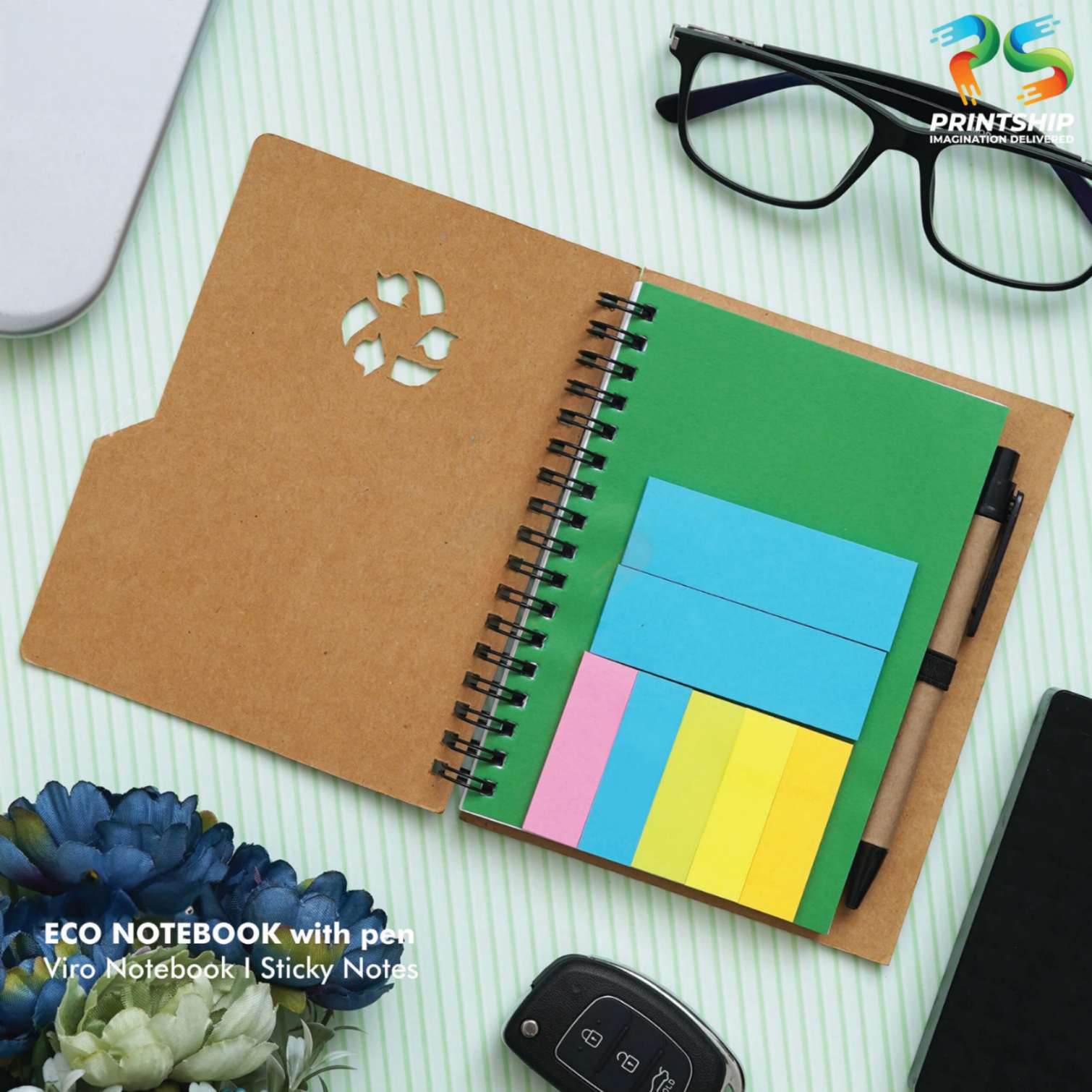 YuBingo Eco-Friendly Brown Notebook - Corporate Gift
