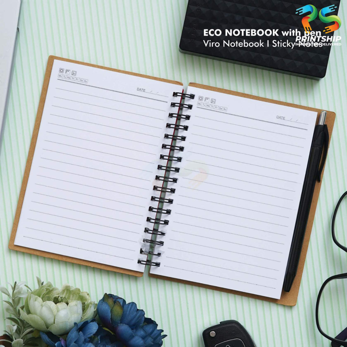 YuBingo Red Eco-Friendly Notebook Set - Corporate Gift