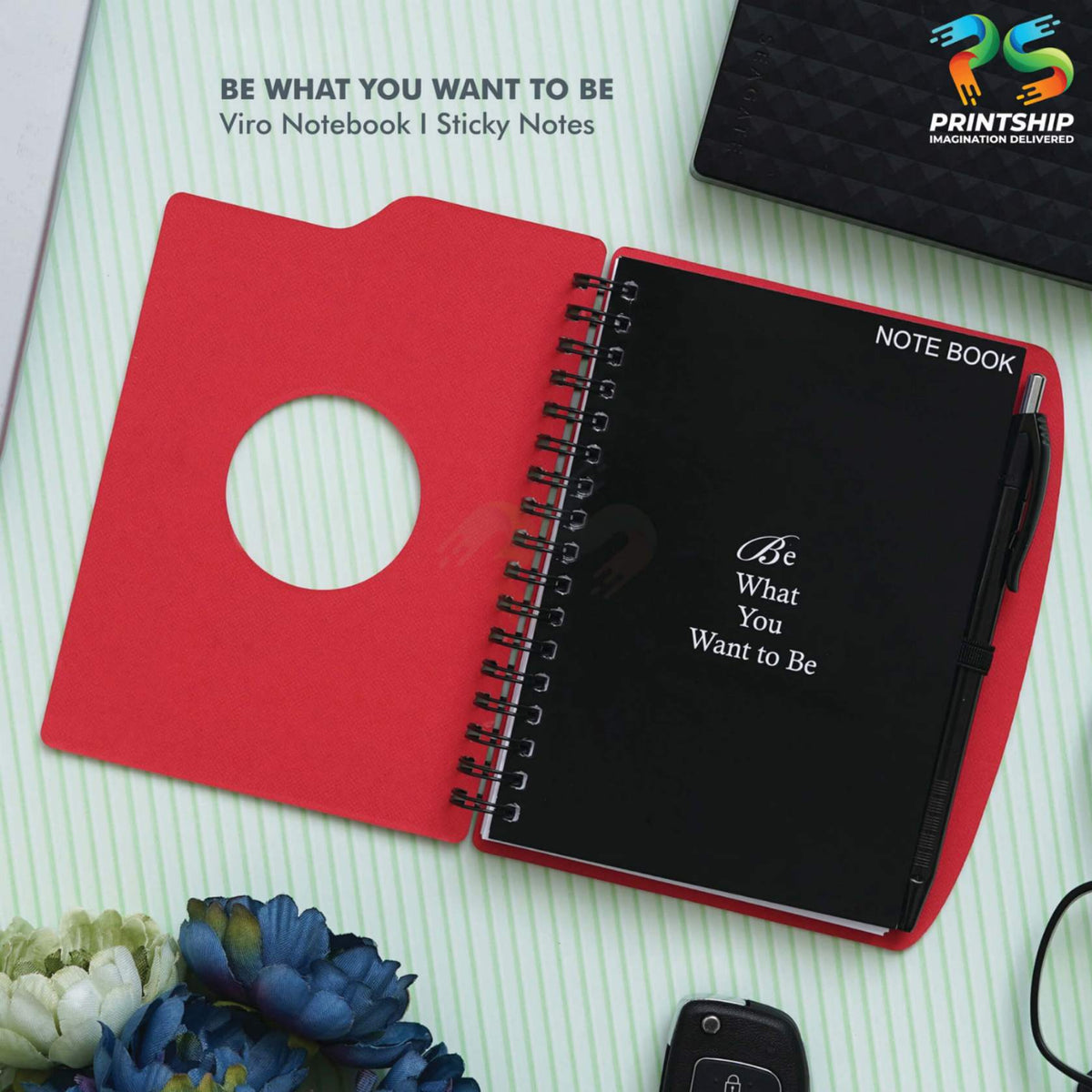 YuBingo Red Viro Notebook - Corporate Gift