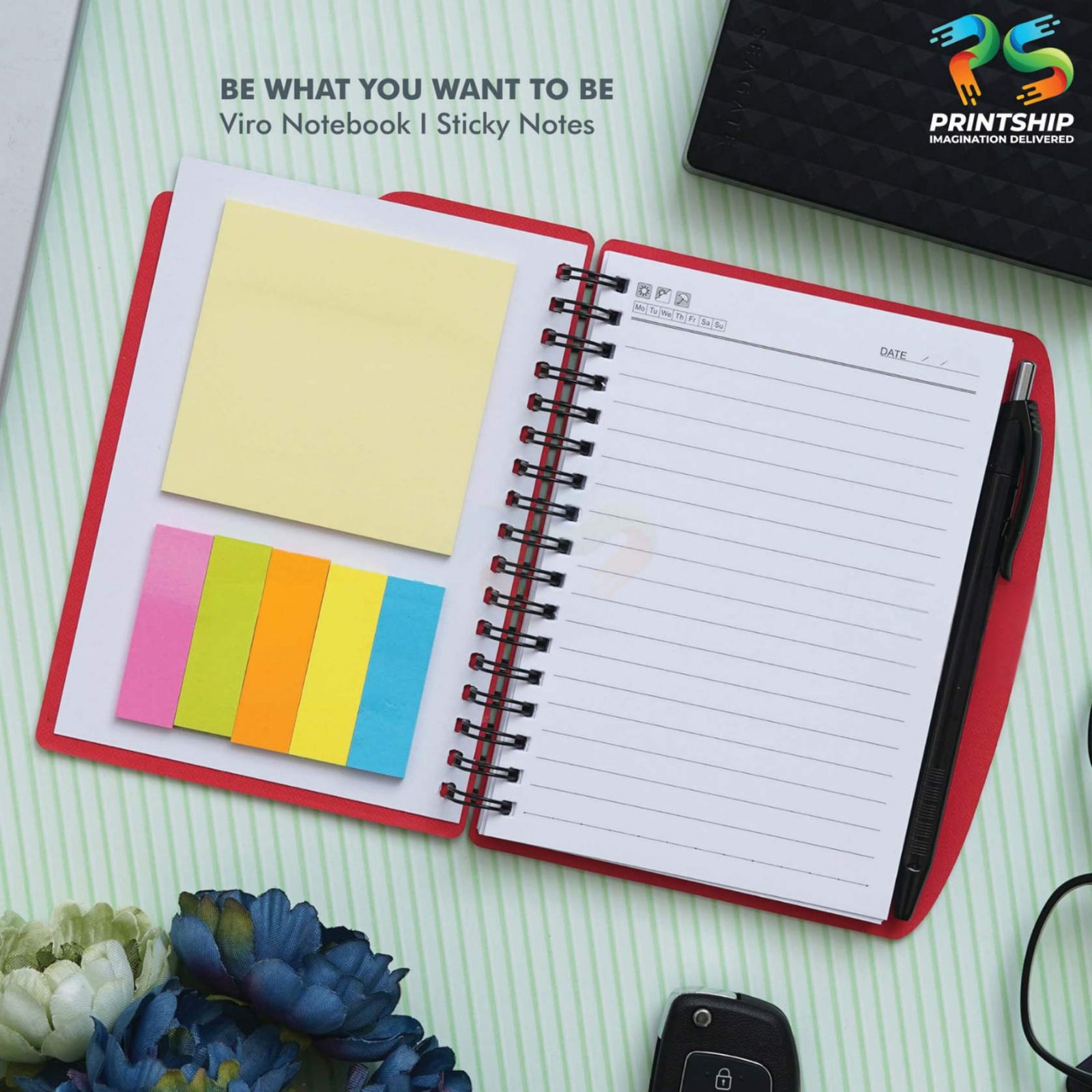 YuBingo Red Viro Notebook - Corporate Gift
