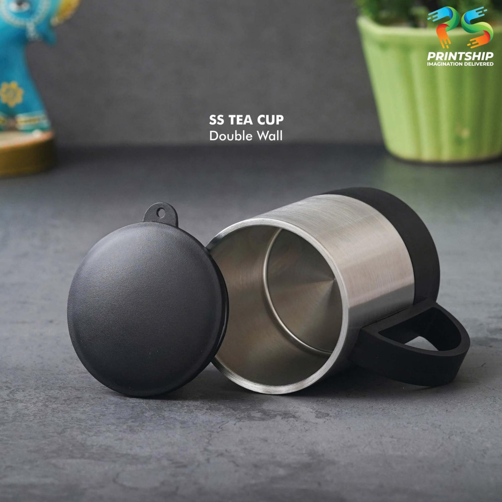 YuBingo Stainless Steel 200ML Double Wall Tea Mug With Black Cap - Corporate Gift | Product image 2