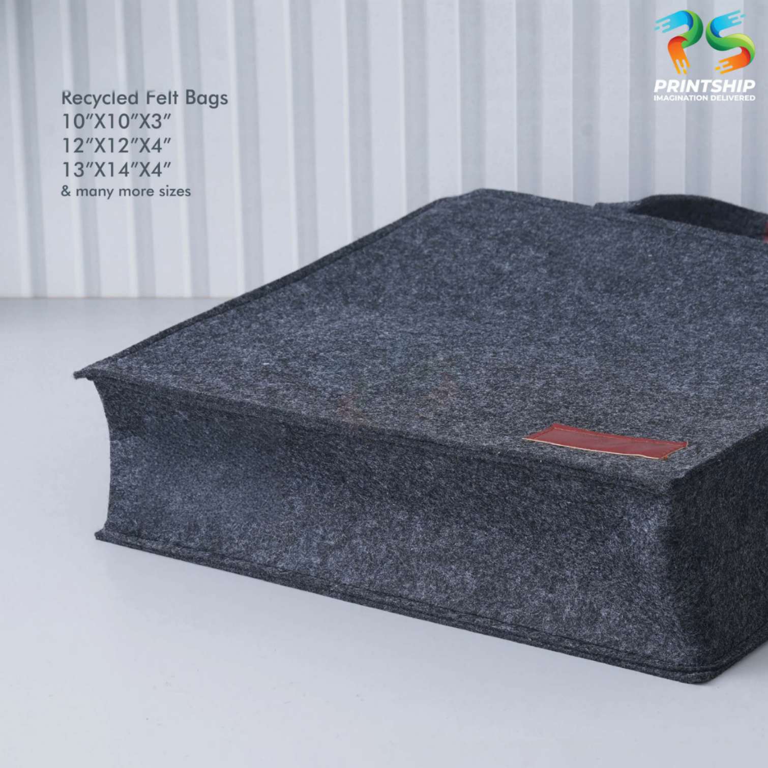 YuBingo Black Recycled Felt Hand Bag (Medium) - Corporate Gift | Product image 5